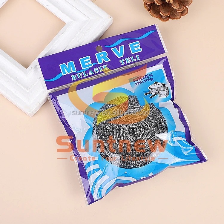 Customized Packaging  stainless steel  Scrubber/scourer/cleaning Ball Cleaning SS 410 Stainless Steel  Scrubber ball