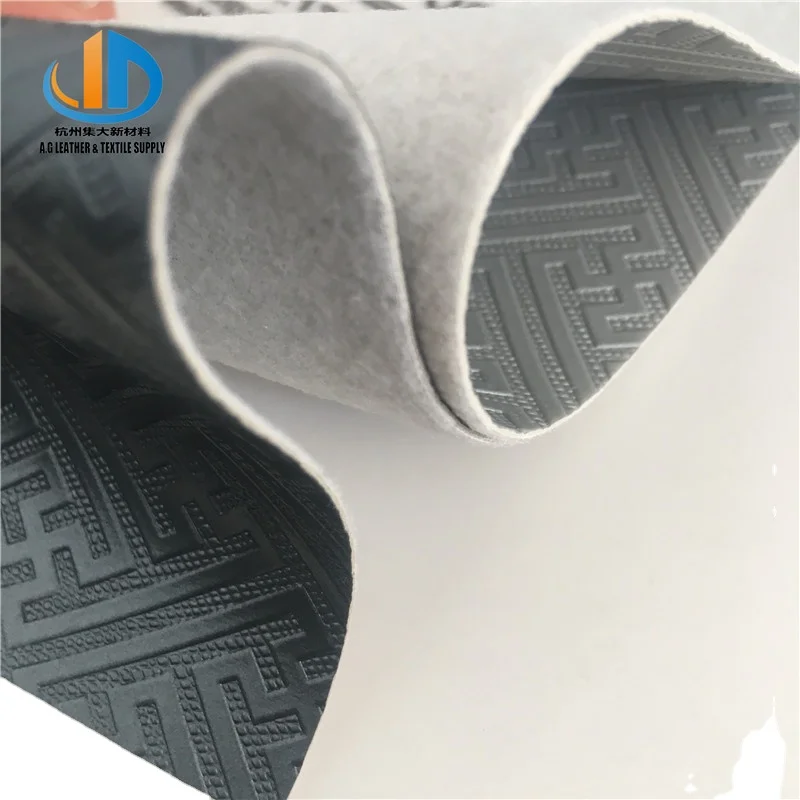 2022 fashion designing Embossed PVC artificial leather for sofa set bag bag restoration leather pvc