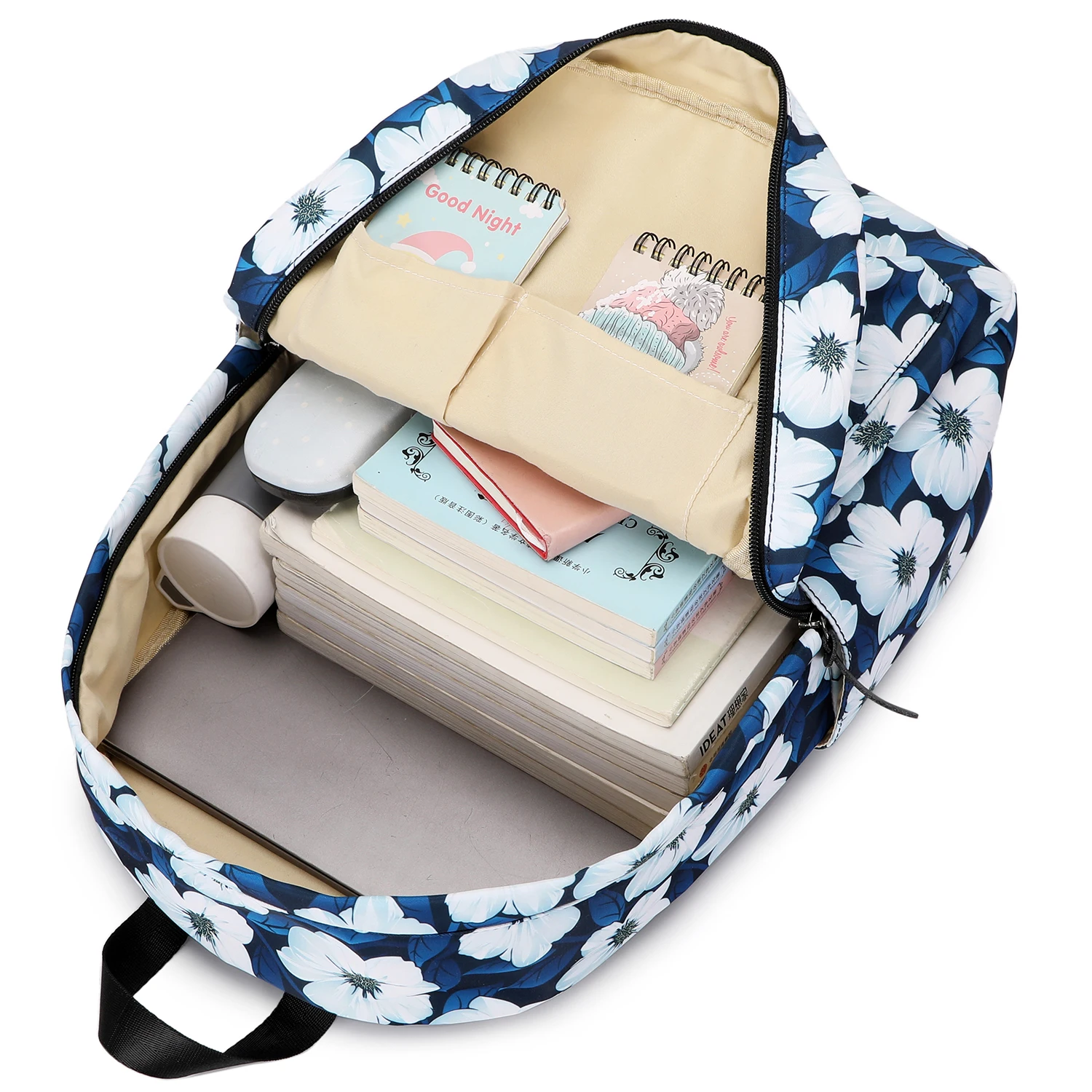 School backpack bags set floral galaxy tie dye design backpack kids school backpack girl school bag and lunch bag for kids