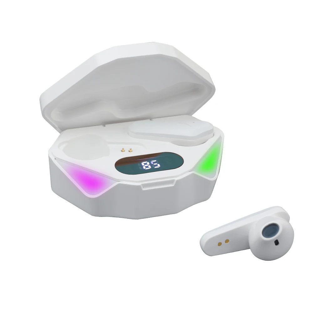 KINGSTAR Wireless In-ear Gaming Headphones Cheap RGB TWS Earbuds 45MS No Delay Game Earphones With Microphone Charging case