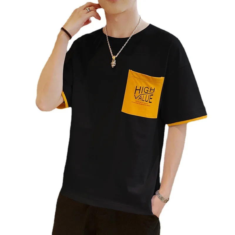 2021 new wholesale Japan and South Korea handsome fashion young Short sleeve T-shirt