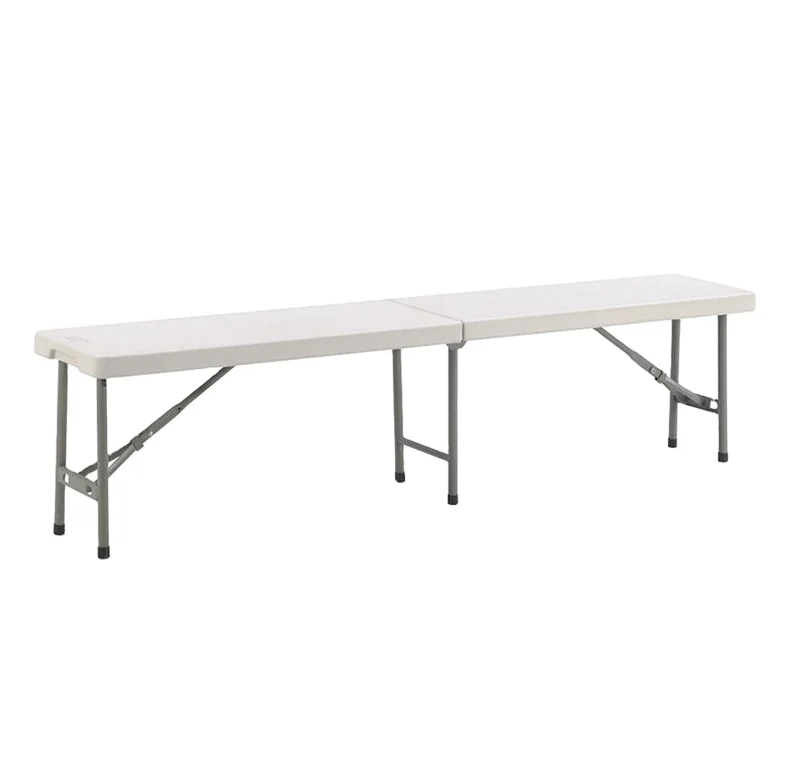 183cm 6ft white outdoor 6ft plastic folding bench for garden and camping garden furniture for meeting party wedding camping