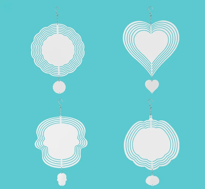 Garden wind spinner Sublimation blanks wind spinners 8 inch 3d sublimation wind spinner double sided circle