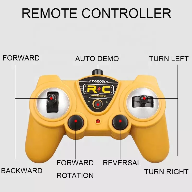 Children Electric Engineering Vehicle Model Rc Toy Car 6 Channels 1/24 Rc Dump Truck
