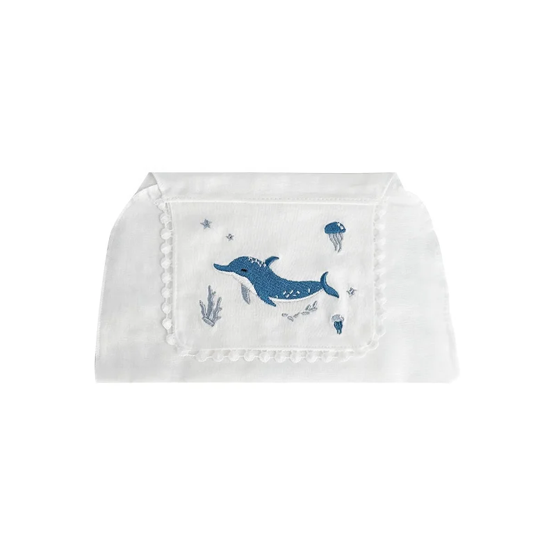 High Quality Cotton Water Absorbent Cute Breathable Prevent Back Wet Pad Back 4-Layers Baby Sweat Absorbent Towel