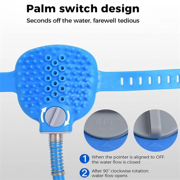 Outdoor Washing Shower Attachment Sprayer Scrubber Bathtub Hose For Dog Pet