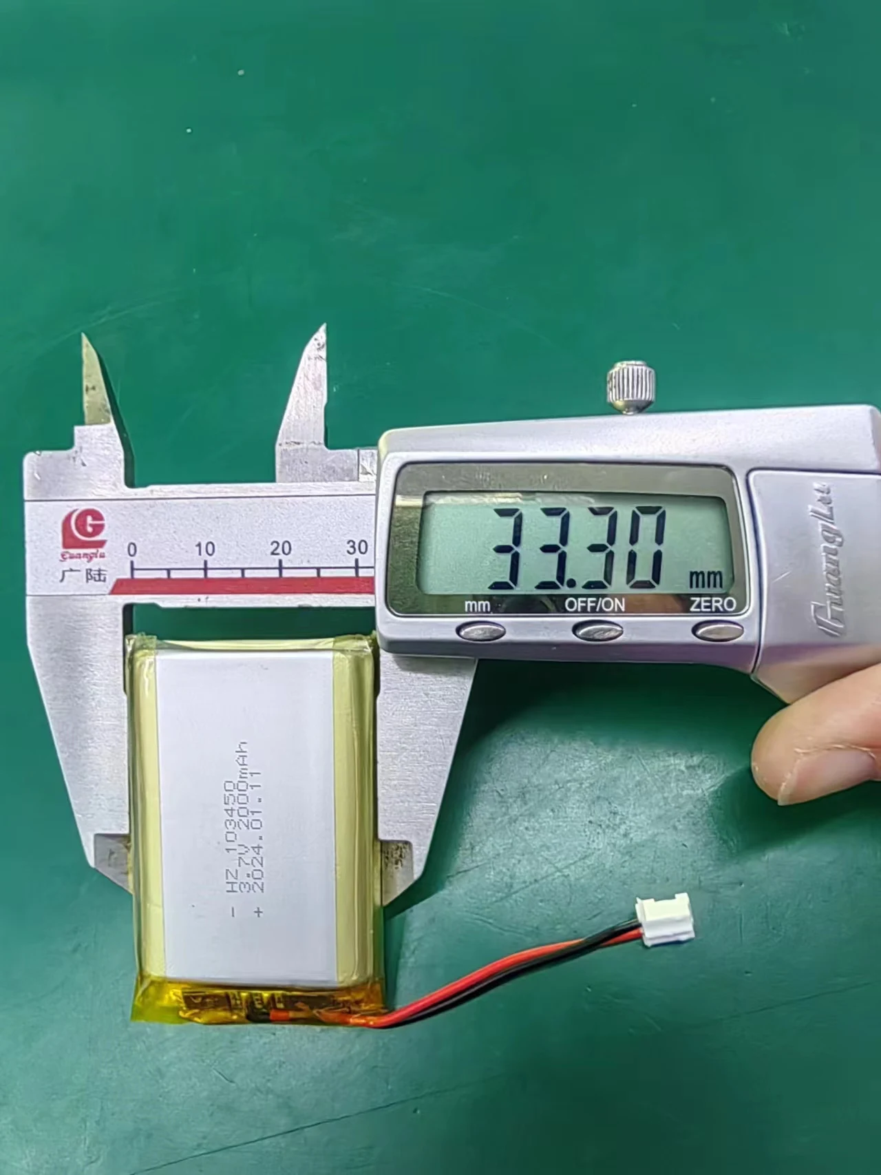 Manufacturing regular model 103450 2000mah 3.7v lithium cells lipo battery for medical digitale device