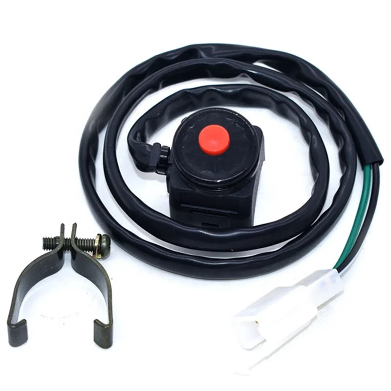 Универсальный переключатель для мотоцикла, желтый переключатель для запуска или красного цвета, кнопка для остановки, для карманного велосипеда, квадроцикла, кроссового мотоцикла, карты, запчасти