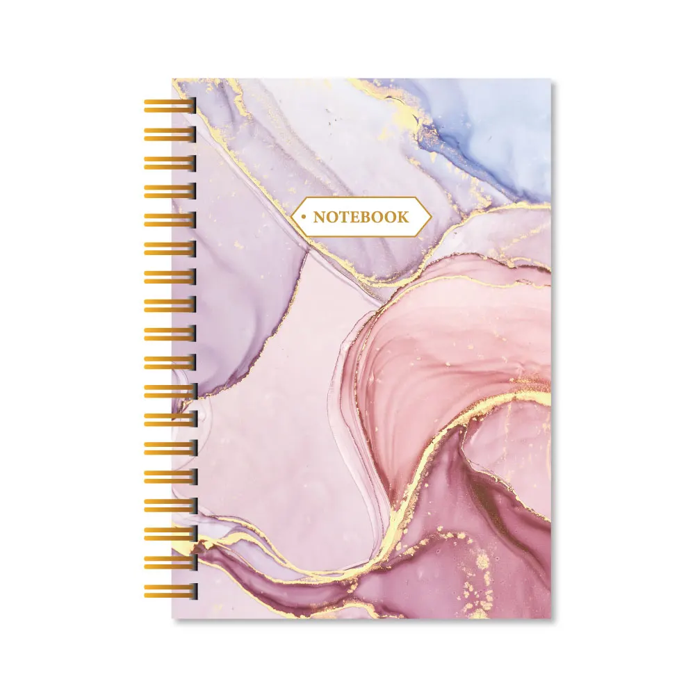 School Supplies A5 B5 Wire-o Binding Hardcover Journal Students Diary Line Dotted Small Composition Notebook with Inner Pockets