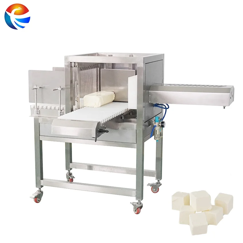 Automatic Sausage Spam Pork Luncheon Meat Tofu Mozzarella Camembert Milk Curd Cheese Slicer Dicer Slicing Dicing Machine