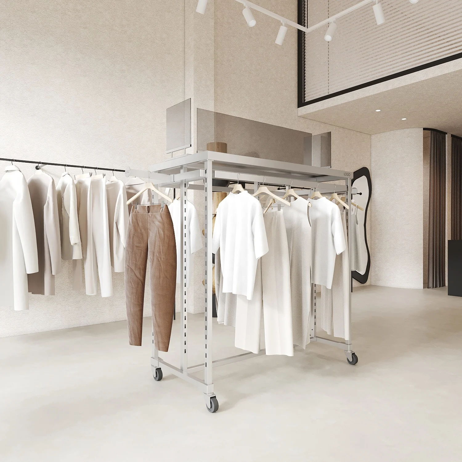 New brand clothes store fixtures iron stand retail cloth hanger boutique supplies display clothing racks