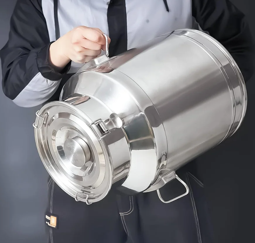 DF  Customized SUS 304 stainless steel Vintage style home kitchen storage can milk tank factory looking for cooperation