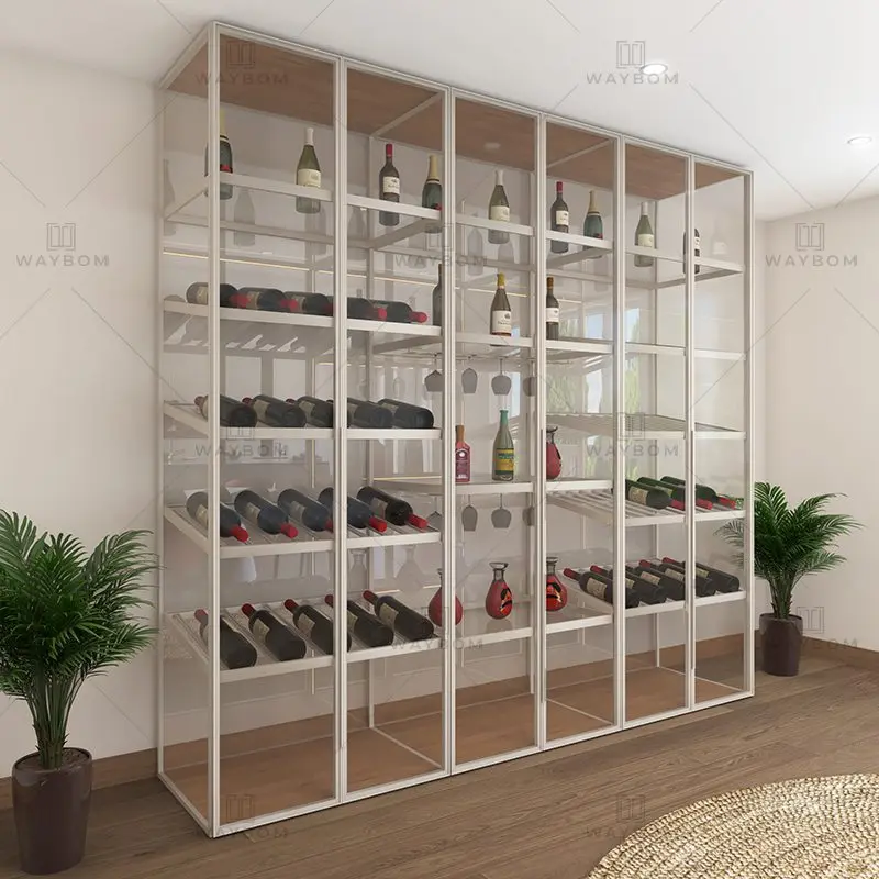 Домашняя мебель Золотая рама из нержавеющей стали стеклянный шкаф с 3 выдвижными ящиками для гостиной угловой барный хранения вина