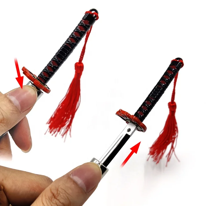 Factory Direct Custom Metal Keychain of Hot Anime Demons Slayer tanjiro-Third Generation Katana Sword Mold Keychain Luxury Gift