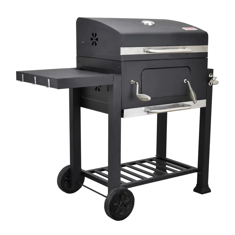 Portable Charcoal Bbq Grills Smoker With Meat Smoker Combo Barbecue Vertical Bbq,3 In 1 Grill Backyard Patio Vertical Bbq Grill/