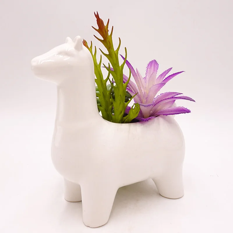 
Artificial Tropical Succulents Potted Animal Shaped Plants Flowers plants 