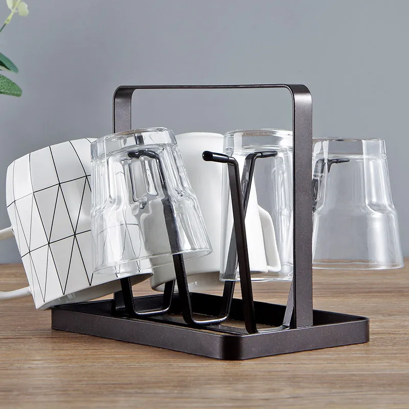 Iron Coffee Mug Holder Glass Cup Drying Rack