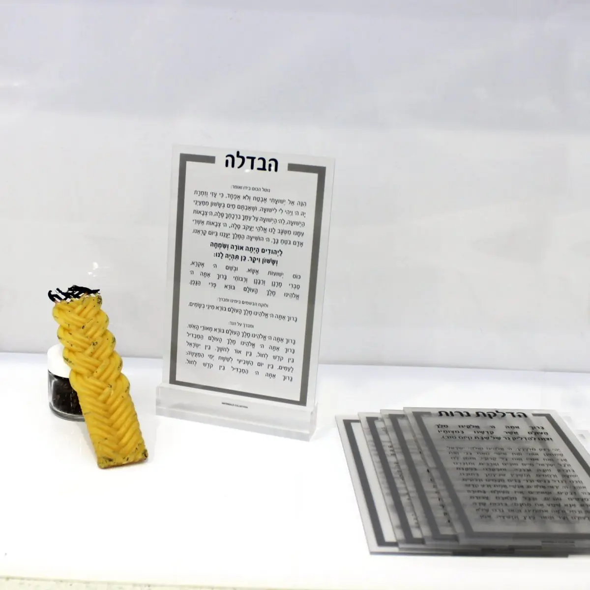 Люцитовая карта Havdalah Роскошная Серебряная без основания Корона Judaica