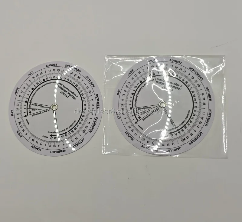 Customizable Plastic Obstetrics Wheel Calculator Gestation Born Date Chart Due Date Pregnancy Disc for Hospital/Clinic Use