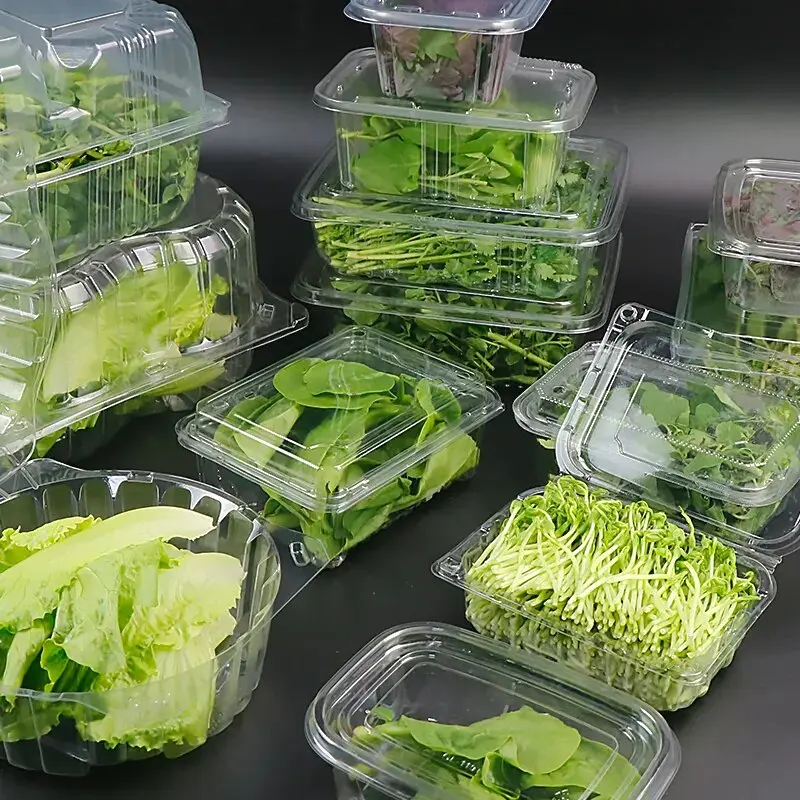 Hoagie Hinged Container Container Hinge Living Lettuce Plastic Clamshell Packaging For Living Lettuce
