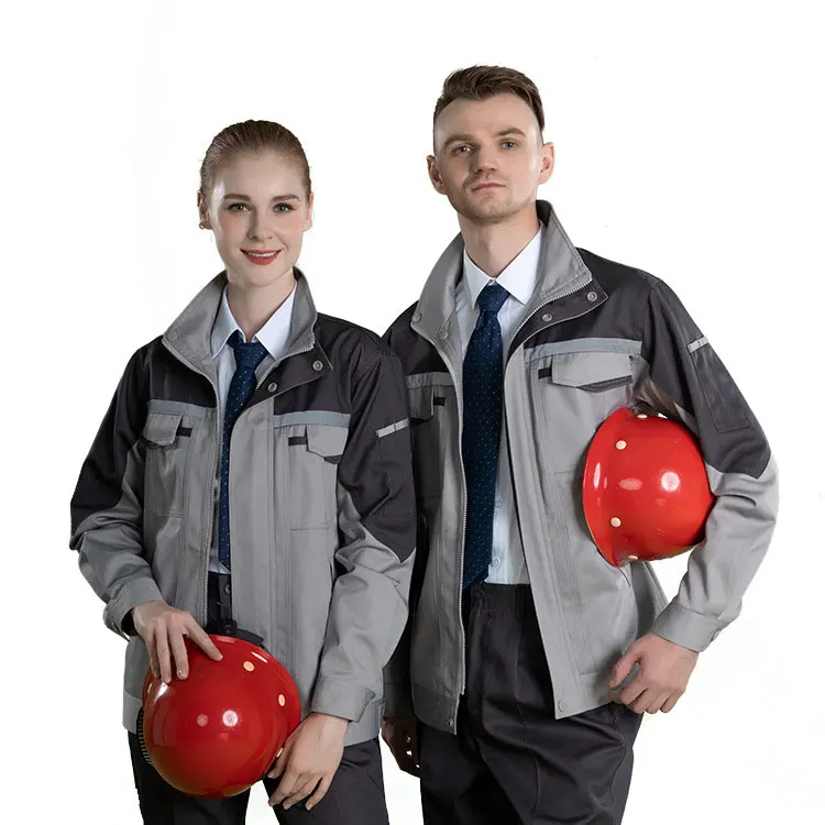 Men Women Work Clothing Jacket and Pants Workwear Sets Reflective strip Long Sleeve Workers Labor Uniforms Overalls