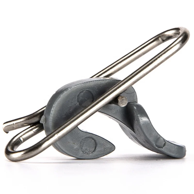 Fast delivery Stainless Steel Impact Bait IMP clips  Fishing Lure Clip Outdoor Fishing Hook Decoupling Swivel Shank Clip