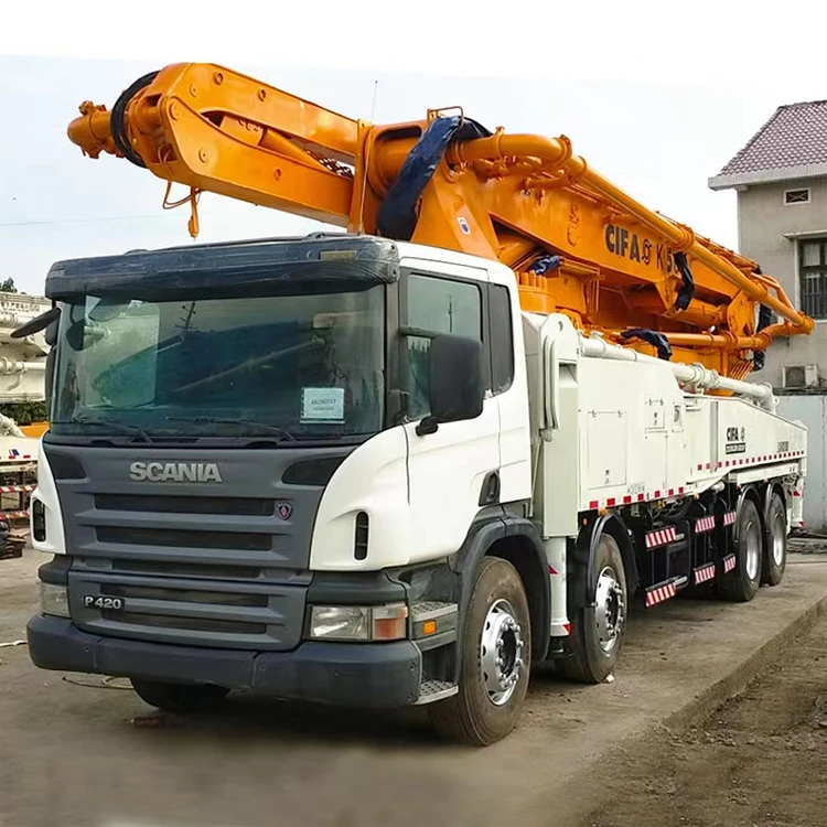 For sale second hand refurbished 52M Italy cifa concrete pump truck manual with scania chassis