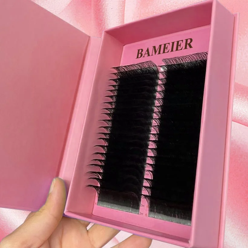 Factory Price Lash Extensions cc 0,03 7mm Fluffy Premium Dark Matte Lash Extension Trays and Easy Fanning