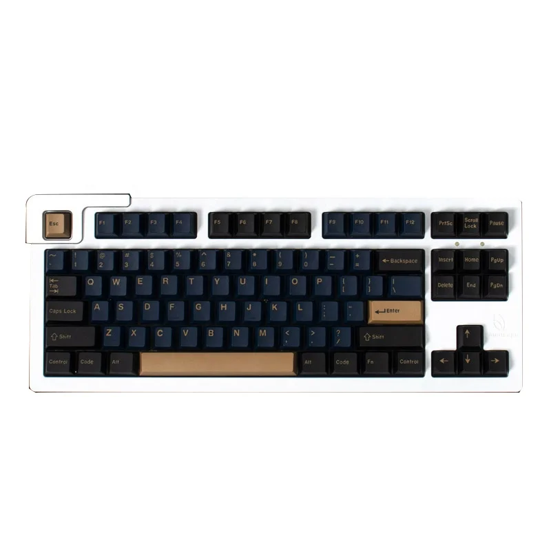 Doubleshot ABS Material Jamon/Roman/9009/Blue Samurai Keycaps  Cherry Profile 173 Keys With ISO Enter For Mechanical Keyboard