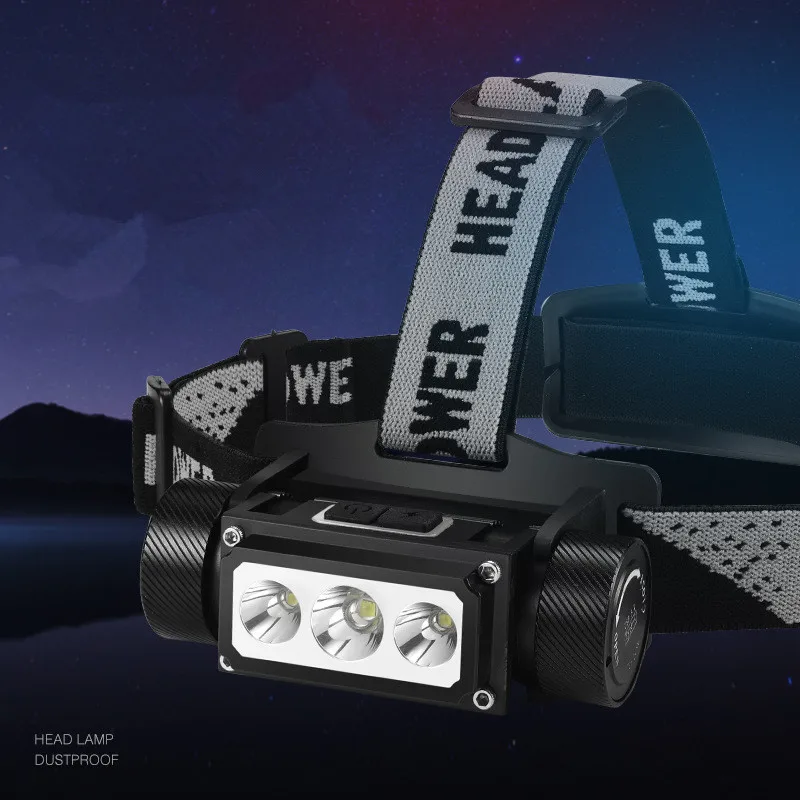 New Type-C Fast Charging 5LED Strong Light Aluminum Alloy Outdoor Work Headlight with Magnet