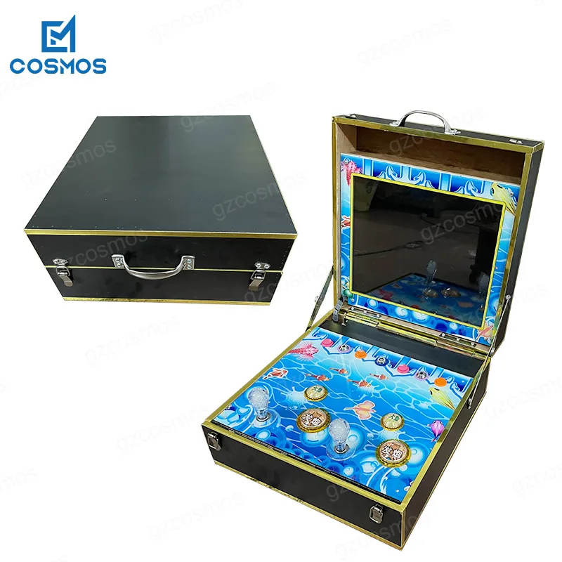 Mini Fishing Game Shooting 2 Player 26 In One Fish Hunting Arcade Machine With Folding Box