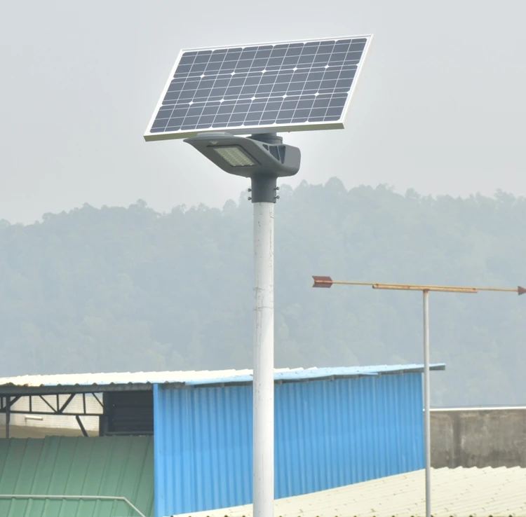 Stand Alone IP65 Waterproof Outdoor APP control 40w 50w 60W Solar Power with battery Semi Integrated Led Solar Street Light