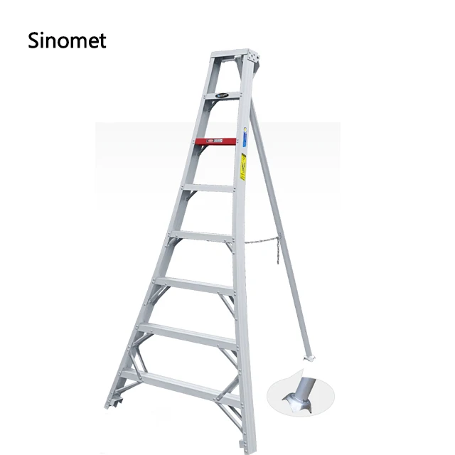 Hedge cutting garden tripod aluminum ladder