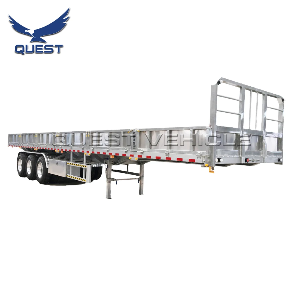 40ft 45ft Aluminum ally Side Wall Semi Trailer flatbed curtain side panel Cargo Trailer for sale