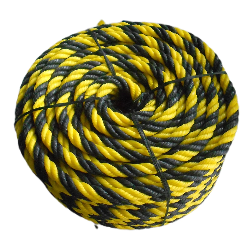 3 strand 4 strand  pe tiger rope, pe mark rope, polypropylene monofilament rope