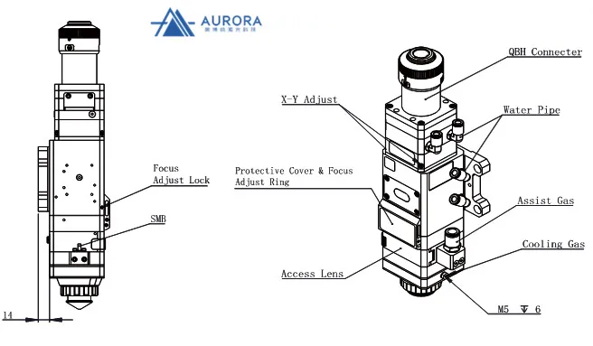 BT240S 2KW/3.3KW Laser Cutting Head for Laser Cutting Machine