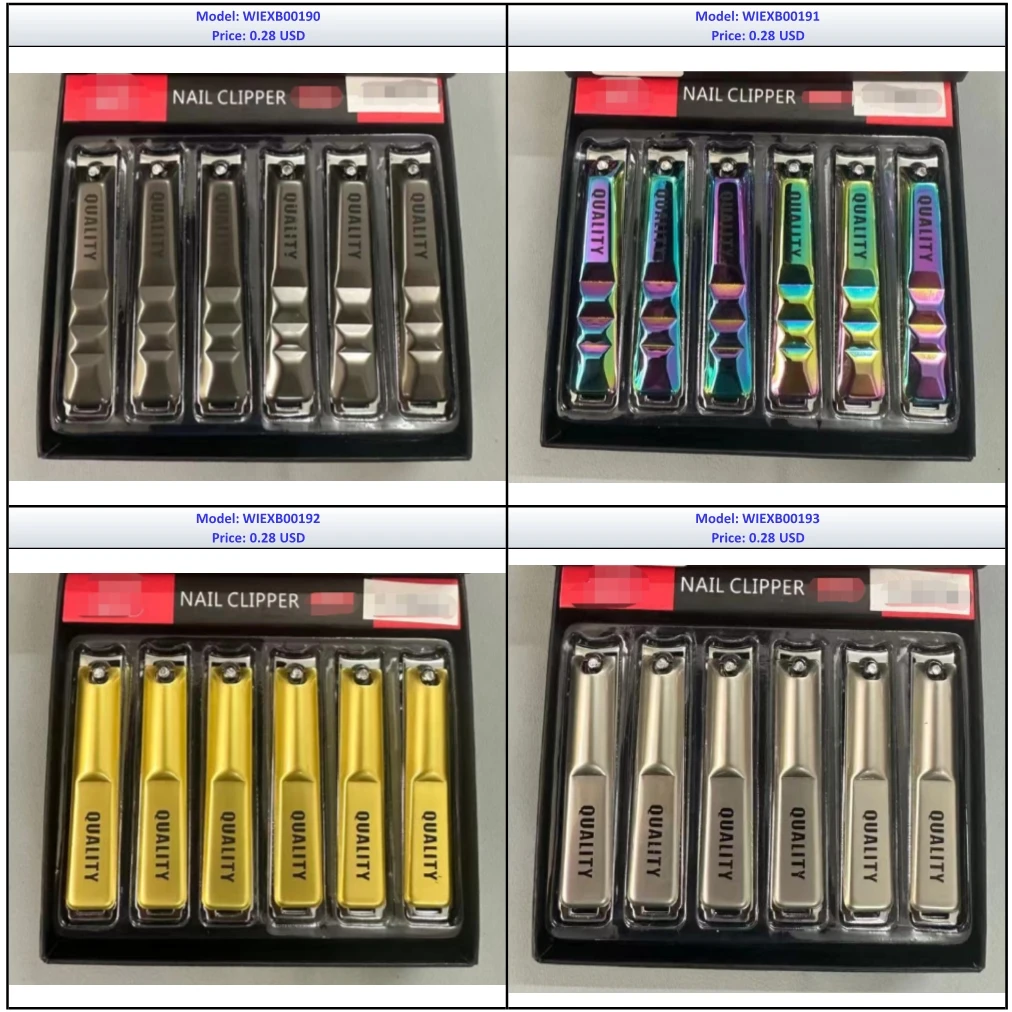 Nail Trimmers Wholesale 12pcs/box Manicure Set Pedicure Care Tools Popular Professional Gold Metal Alloy Nail Clipper Kit