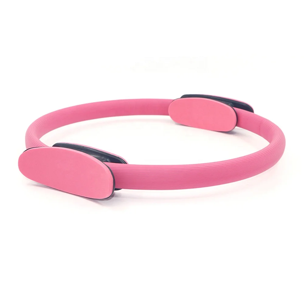 pink yoga circle pilates ring fitness kit