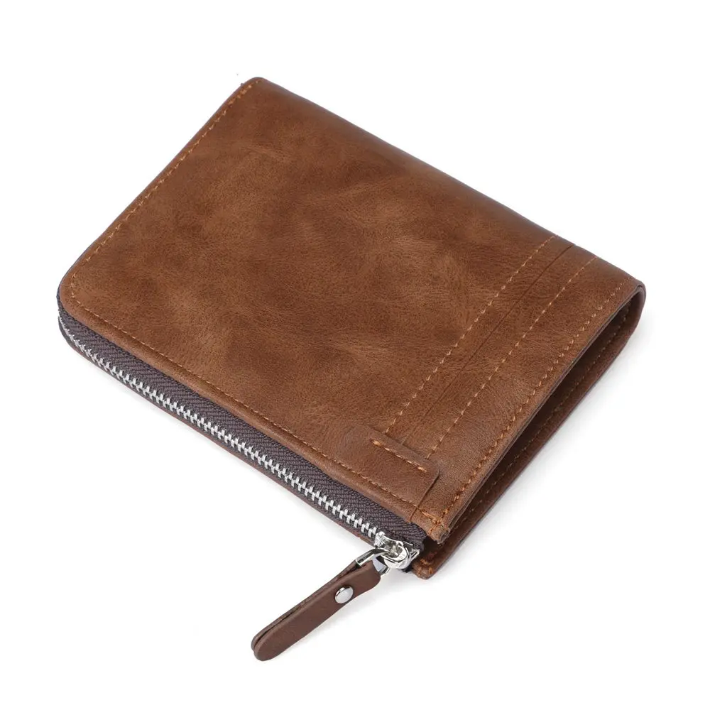 Wholesale  Multi Card Holder Purse RFID Leather Zipper Wallet for Men