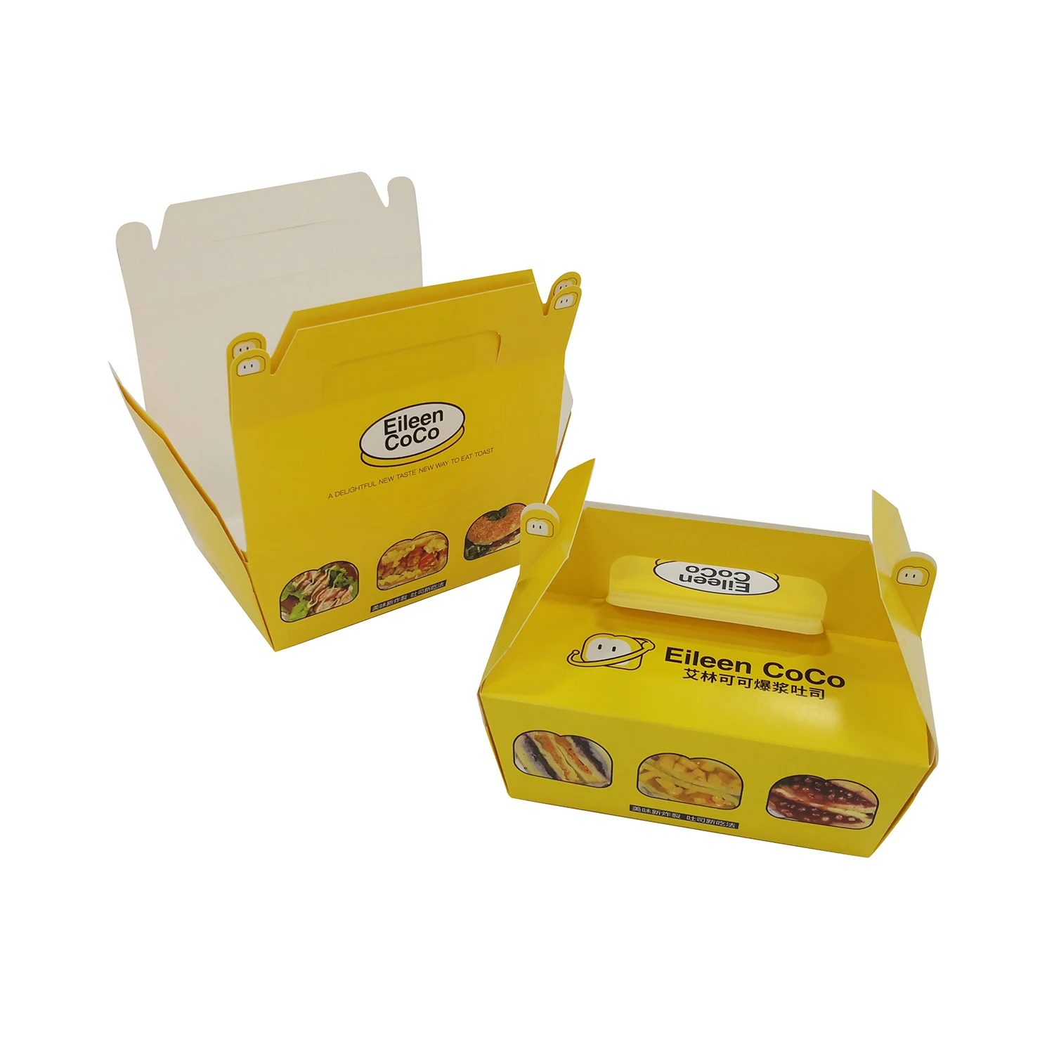 Custom French Fries Fast Food Packaging Takeaway Food Burger Box Packaging Custom Wings Fried Chicken Packaging Box