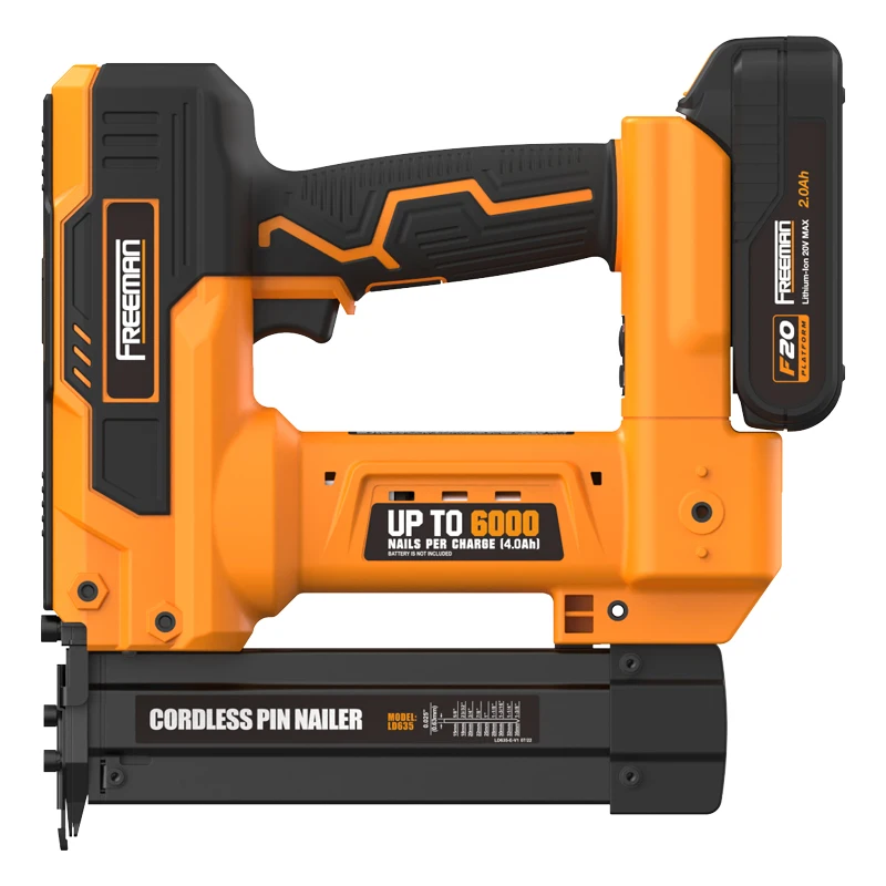 Freeman 23 Gauge 20V Lithium-ion Battery Operated 6000 Nails Per Charge Cordless Headless Nail Gun Micro Pin Nailer