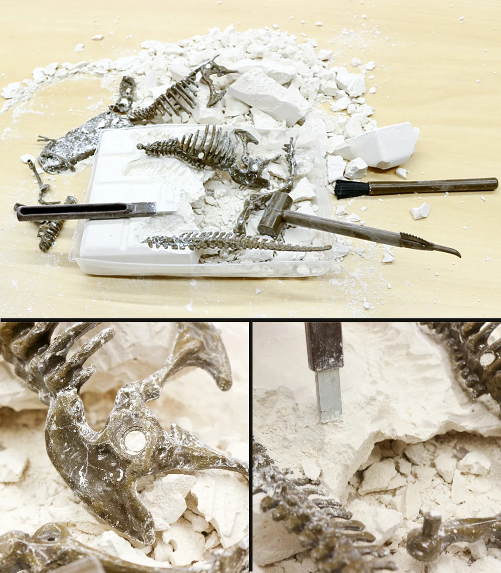 Dig It Out Game Science Archeology Kit Diy Dinosaur Skeleton Educational Toy Kids Children