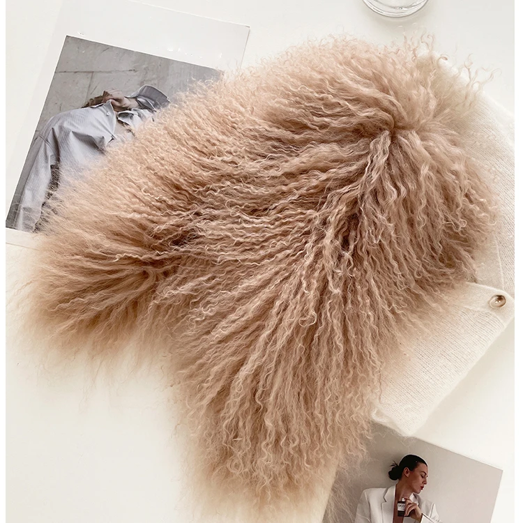 CX-S-126 Genuine Tibetan Lamb Mongolian Fur Scarf