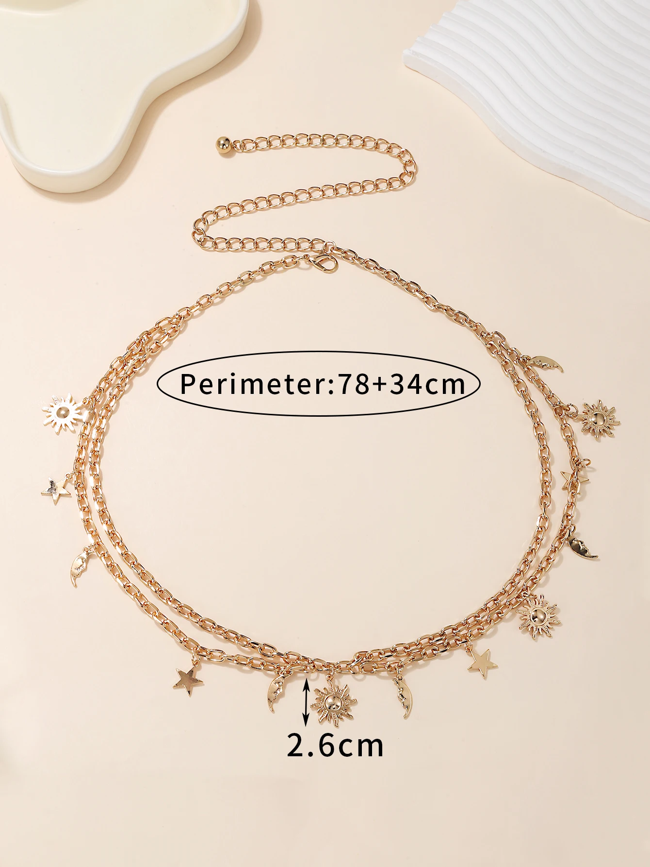 Latest Hot Selling Gold Plated Stainless Steel Waterproof Fine Chain Belt Belly Waist Body Chain
