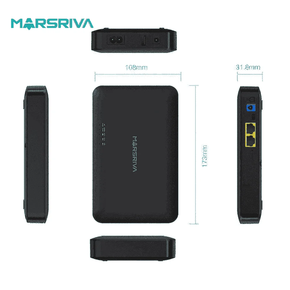 Маршрутизатор MARSRIVA Wifi Портативный бесперебойный источник питания литиевая батарея 12 В 24 Мини DC UPS Online