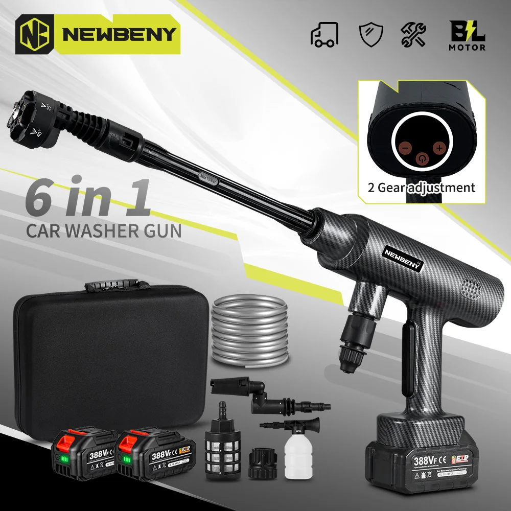 NewBeny Бесщеточный Водяной пистолет из углеродного волокна цвет Makita Pin 2-скоростной бесщеточный двигатель 3820 со световым дисплеем