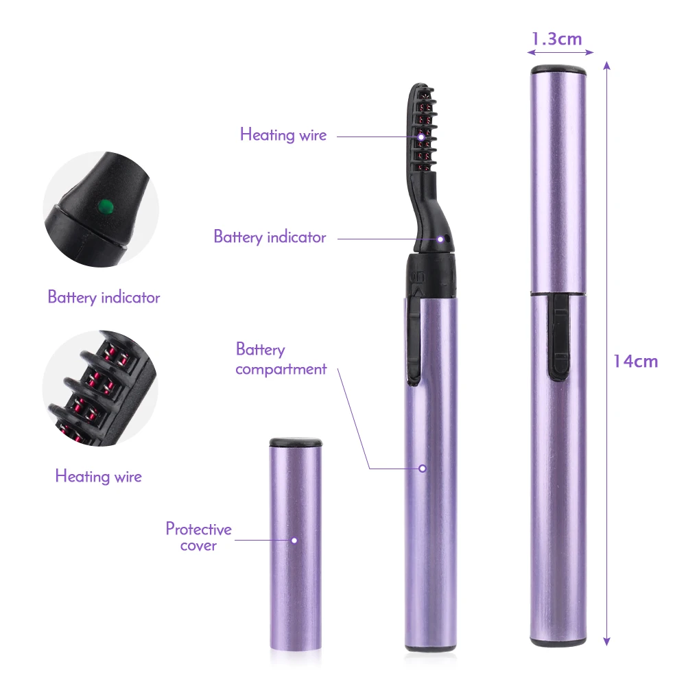 Amazon Hot Sell Mini Electric Heated Makeup Eye Lashes Long Lasting Beauty For Beauty Gift