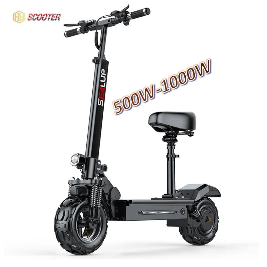 HX7 10inch 500W 1000W long distance hiboy skuter electric scooter led light
