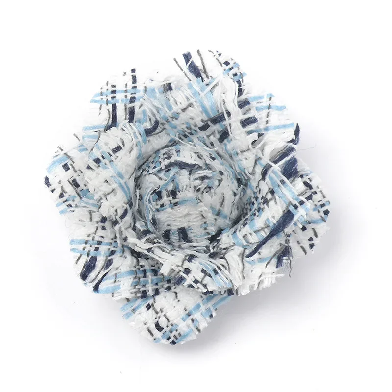 2023 4.5cm  fabric art camellia flower for brooch corsage shoes flower hair accessories