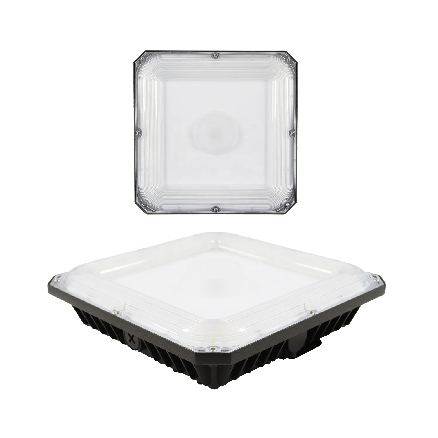 Industrial Lighting Ip65 Waterproof 30W 50W 80W 100W Canopy Lights for Gas Station Garage Warehouse Shop Hotel